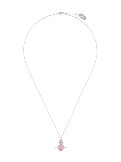 Shop Vivienne Westwood Orbit Pendant Necklace In Silver