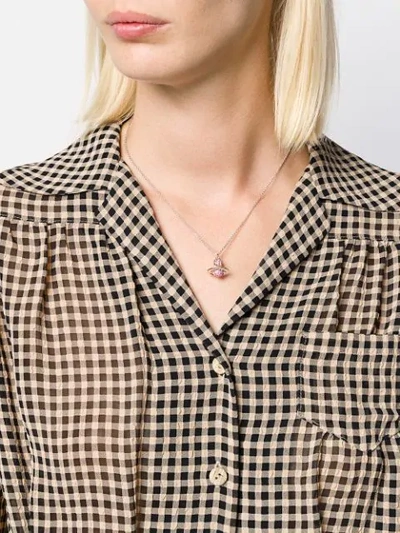 Shop Vivienne Westwood Orbit Pendant Necklace In Silver