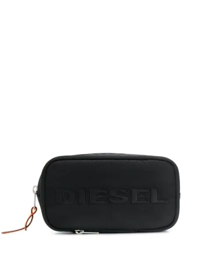 Shop Diesel Klassische Kosmetiktasche In Black