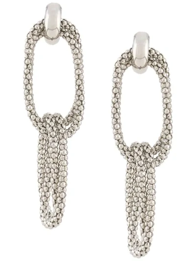 Shop Rosantica Chain Link Earrings In Silver