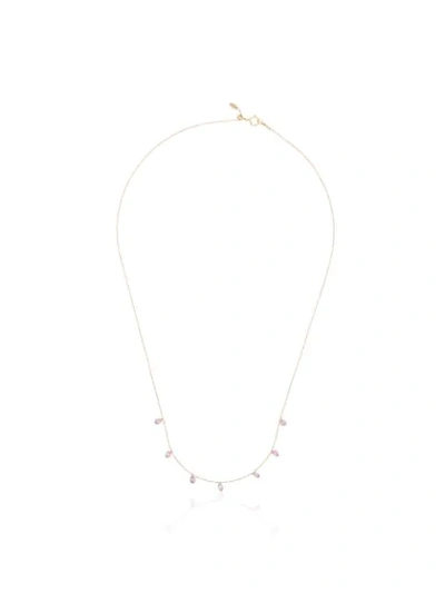Shop Persée 18kt Yellow Gold Pink Sapphire Necklace