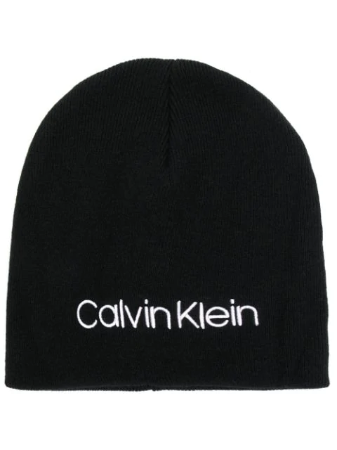 black calvin klein beanie