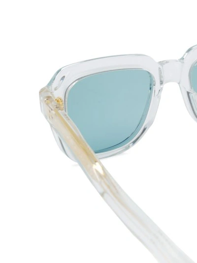Shop Jacques Marie Mage Rechteckige Sonnenbrille Mit Breitem Gestell In White