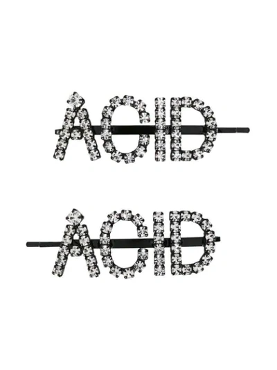Shop Ashley Williams Acid Hair Clips In Clear
