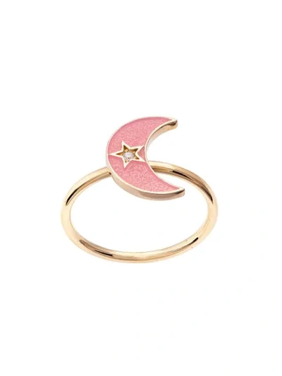 Shop Andrea Fohrman 18kt Yellow Gold Crescent Moon Ring