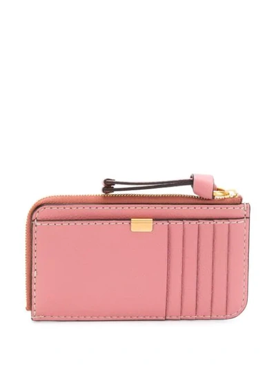 Shop Chloé Card Holder Coin Purse In Pink