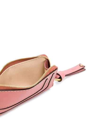 Shop Chloé Card Holder Coin Purse In Pink