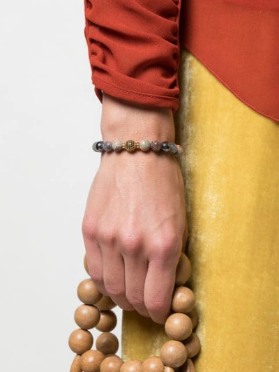 Shop Nialaya Jewelry Faceted Stone Bracelet In Multicolour