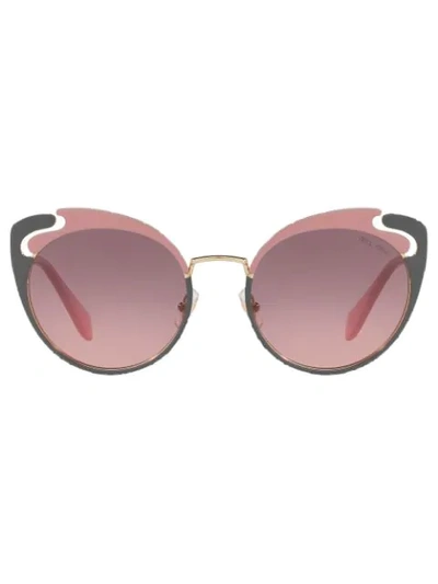 Shop Miu Miu Cat-eye Shaped Sunglasses In Pink
