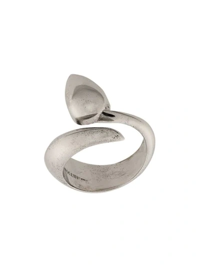 Shop Alan Crocetti Wrap-style Open Ring In Silver