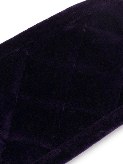 Pre-owned Chanel Diamond Quilted Headband In Purple