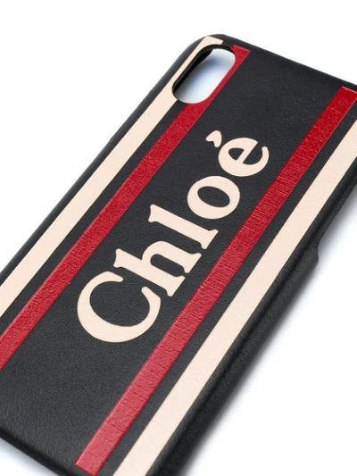 Shop Chloé Logo Phone Case In 4d4 Full Blue