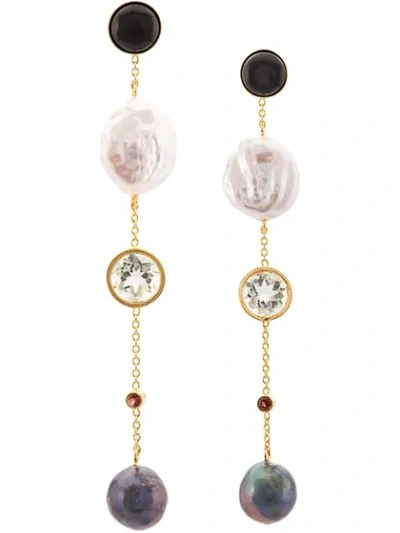 Shop Lizzie Fortunato Bon Vivant Earrings In Gold ,multicolour