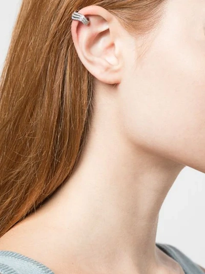 Shop Anita Ko Dia Ear Cuff In Silver