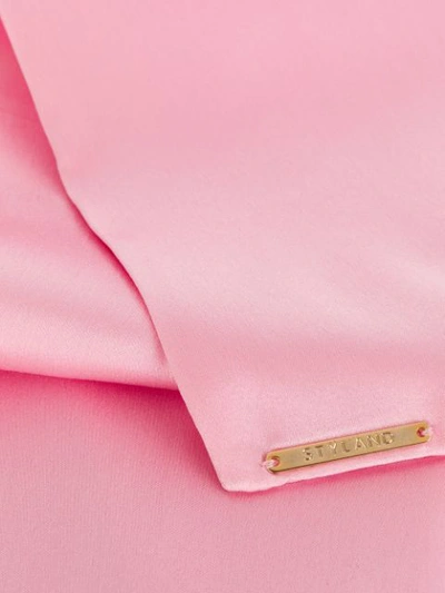 Shop Styland Logo Plaque Scarf In Pink