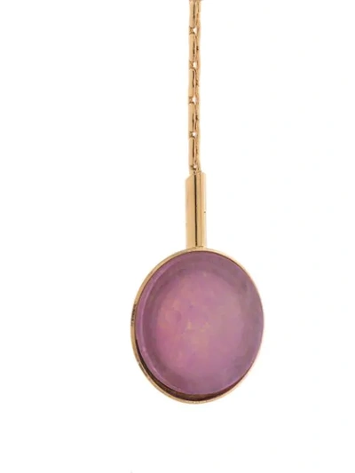 Shop Crystalline Stone-embellished Drop Earrings In Purple