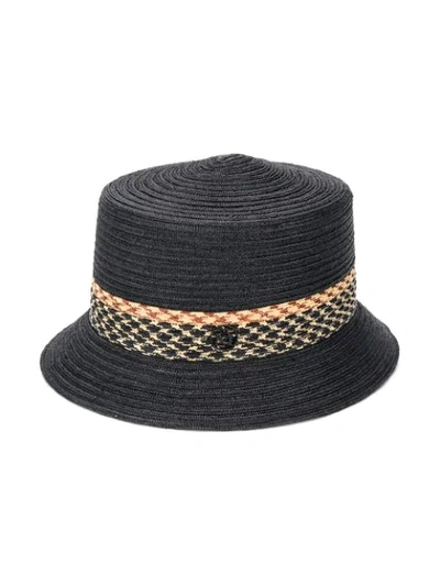 Shop Maison Michel Arsène Cloche Hat In Black