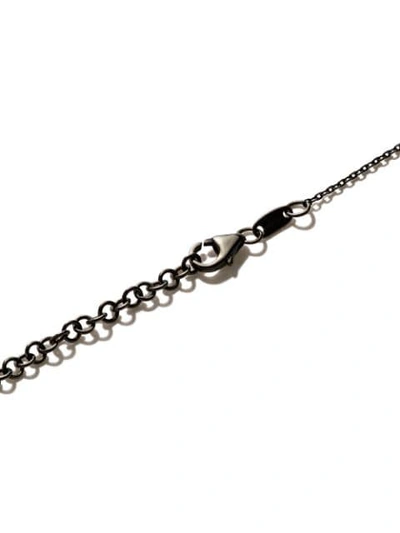 Shop As29 18kt Black Gold Baguette Diamond Lariat Necklace