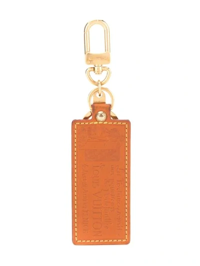 Pre-owned Louis Vuitton Logo Key Ring In Brown