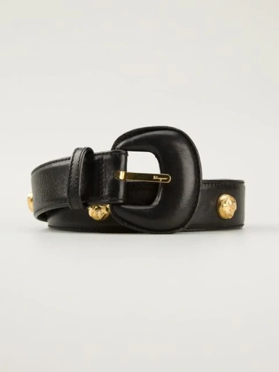 Pre-owned Ferragamo 1980's Classic Belt In Black