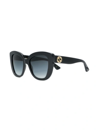 Gucci Gg 327s 001 Cat-eye Sunglasses In Black | ModeSens