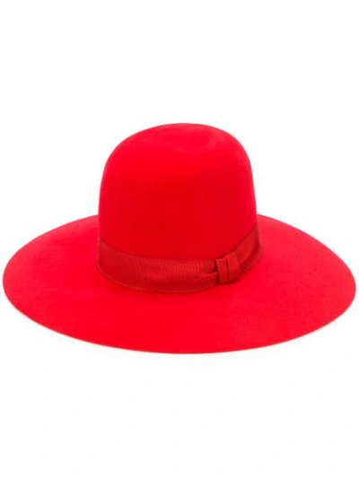 Shop Dolce & Gabbana Wide-brim Sun Hat In Red