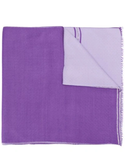 Shop Bally Tassel Detailed Scarf In Purple