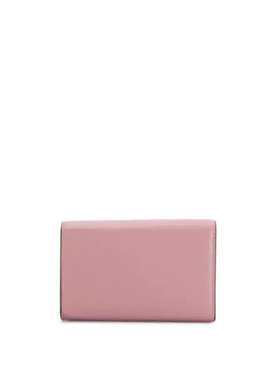 Shop Mulberry Gold-tone Logo Plaque Purse In Pink