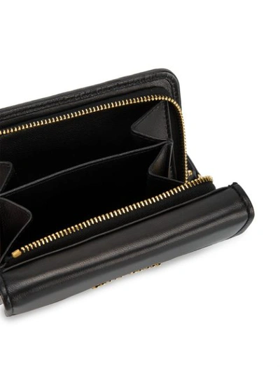 Shop Miu Miu Black Small Matelassé Leather Wallet