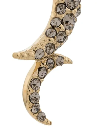 Shop Isabel Marant Embellished Triple Crescent Earrings - Gold