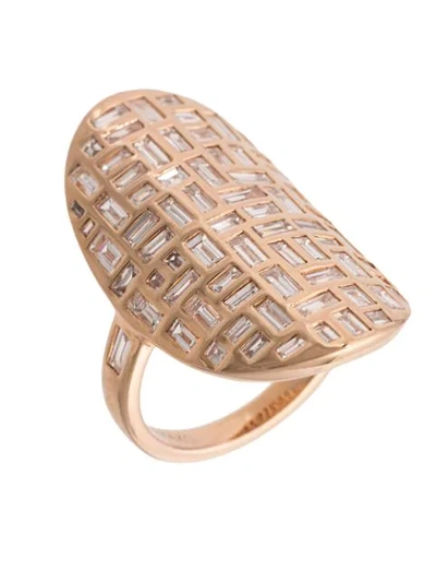 Shop Anita Ko 18kt Rose Gold Mosaic Diamond Ring