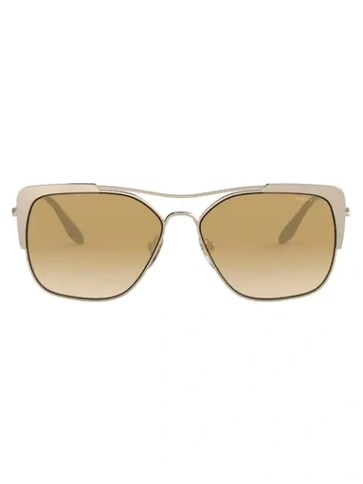 Shop Prada Square Frame Sunglasses In Yellow