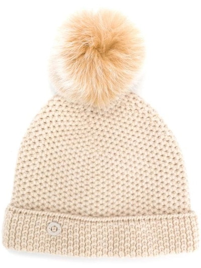 Shop Loro Piana Knitted Beanie Hat In Neutrals