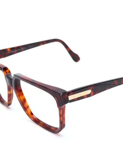 Pre-owned Saint Laurent 1990s Square Glasses In Brown