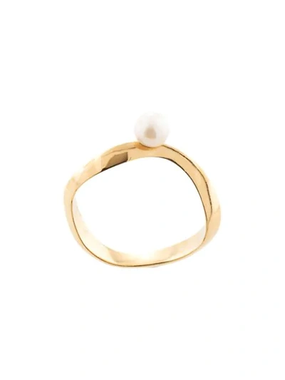 Shop Niomo Sahara Pearl-embellished Ring In Gold