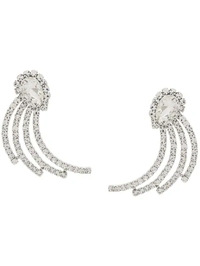 Shop Alessandra Rich Crystal Fan Earrings