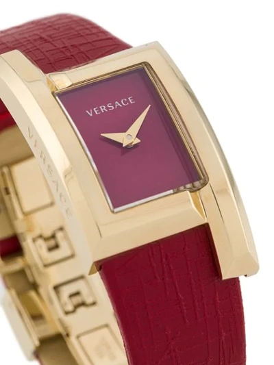 Shop Versace Greca Icon Watch In Red