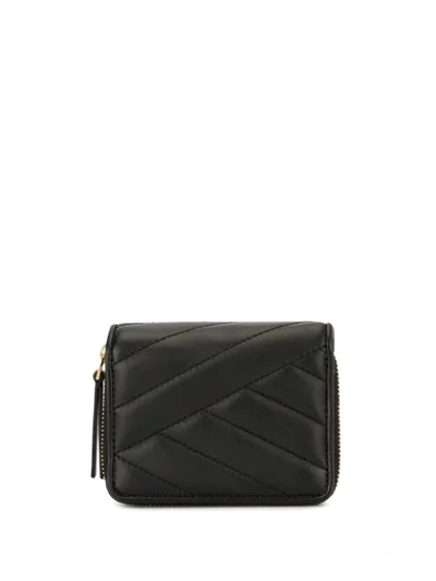 Shop Tory Burch Kira Chevron Bi-fold Wallet In Black