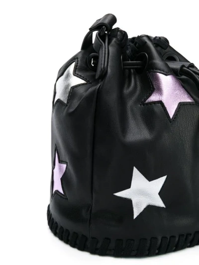 Shop Stella Mccartney Starry Bucket Bag In Black