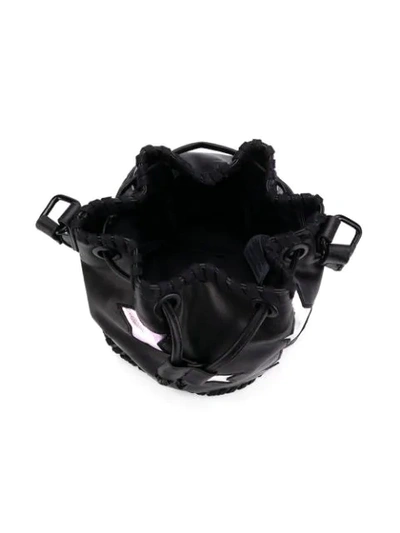 Shop Stella Mccartney Starry Bucket Bag In Black