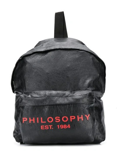 Shop Philosophy Di Lorenzo Serafini Logo-print Backpack In Black