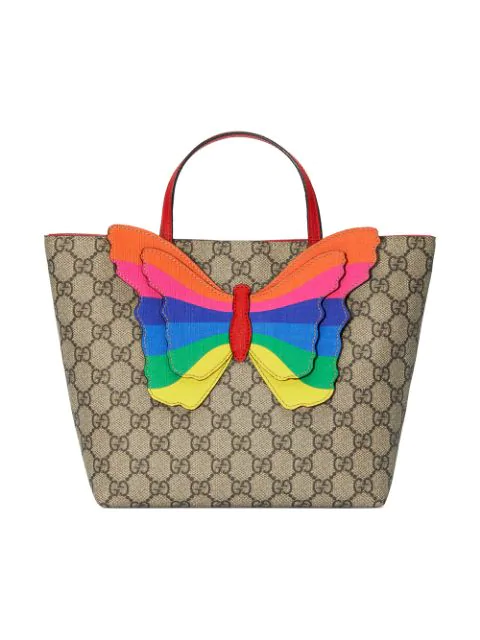 gucci rainbow bow tote