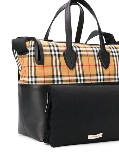 Shop Burberry Vintage Check Shoulder Bag In Black