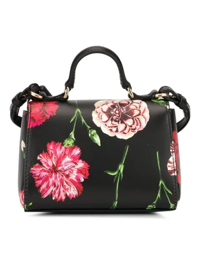 Shop Dolce & Gabbana Floral Print Bag In Black