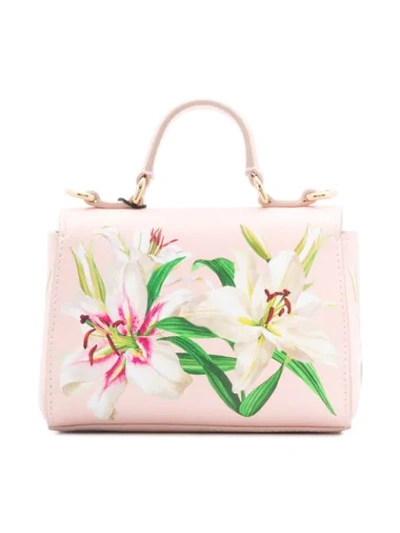 Shop Dolce & Gabbana Floral Print Shoulder Bag In Pink