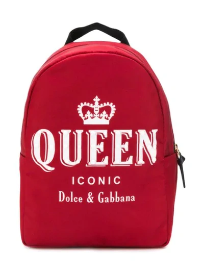 Shop Dolce & Gabbana Printed Shell Backpack In Red