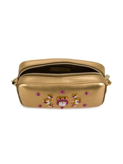 Shop Dolce & Gabbana Embellished Shoulder Bag In Gold