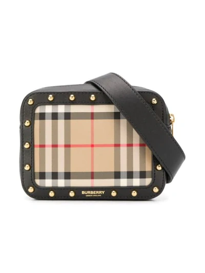 Shop Burberry Vintage Check Belt Bag In Brown