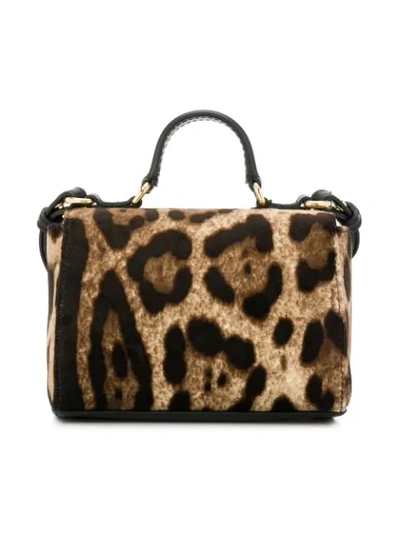 Shop Dolce & Gabbana Leopard Print Bag In Brown