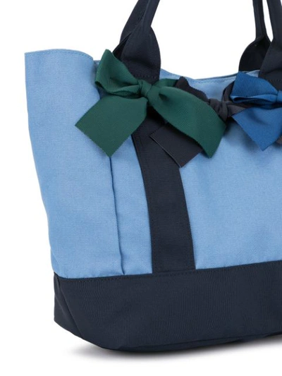 Shop Familiar Bow Handle Tote In Blue